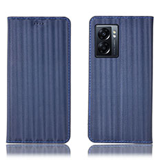 Coque Portefeuille Livre Cuir Etui Clapet H23P pour Realme V23 5G Bleu