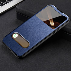 Coque Portefeuille Livre Cuir Etui Clapet H24 pour Apple iPhone 14 Pro Bleu