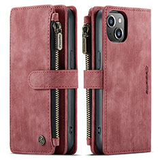 Coque Portefeuille Livre Cuir Etui Clapet H28 pour Apple iPhone 13 Mini Rouge