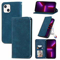 Coque Portefeuille Livre Cuir Etui Clapet H30 pour Apple iPhone 14 Bleu