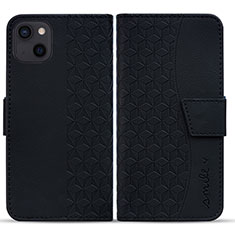 Coque Portefeuille Livre Cuir Etui Clapet HF1 pour Apple iPhone 14 Noir