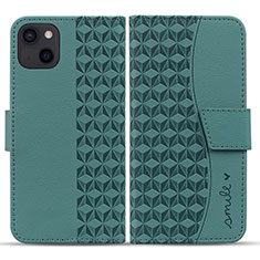 Coque Portefeuille Livre Cuir Etui Clapet HF1 pour Apple iPhone 14 Plus Vert