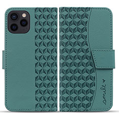 Coque Portefeuille Livre Cuir Etui Clapet HF1 pour Apple iPhone 14 Pro Vert