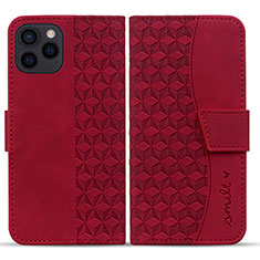 Coque Portefeuille Livre Cuir Etui Clapet HF1 pour Apple iPhone 16 Pro Max Rouge