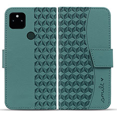 Coque Portefeuille Livre Cuir Etui Clapet HF1 pour Google Pixel 5a 5G Vert