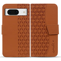 Coque Portefeuille Livre Cuir Etui Clapet HF1 pour Google Pixel 8 5G Marron