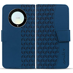 Coque Portefeuille Livre Cuir Etui Clapet HF1 pour Huawei Mate 60 Bleu