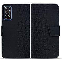 Coque Portefeuille Livre Cuir Etui Clapet HF1 pour Xiaomi Redmi Note 11 Pro 4G Noir