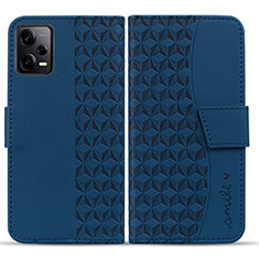 Coque Portefeuille Livre Cuir Etui Clapet HF1 pour Xiaomi Redmi Note 12 Explorer Bleu