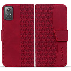 Coque Portefeuille Livre Cuir Etui Clapet HF1 pour Xiaomi Redmi Note 12S Rouge