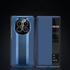 Coque Portefeuille Livre Cuir Etui Clapet JB2 pour Huawei Mate 50 Pro Bleu