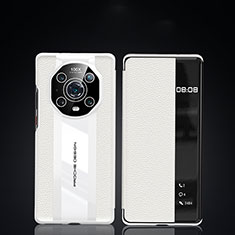 Coque Portefeuille Livre Cuir Etui Clapet JB3 pour Huawei Honor Magic4 Pro 5G Blanc