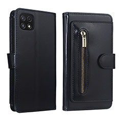 Coque Portefeuille Livre Cuir Etui Clapet JDK pour Samsung Galaxy A22 5G Noir