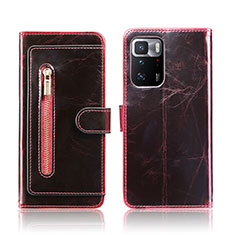 Coque Portefeuille Livre Cuir Etui Clapet JDK pour Xiaomi Poco X3 GT 5G Rouge