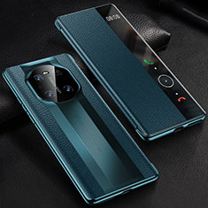 Coque Portefeuille Livre Cuir Etui Clapet K01 pour Huawei Mate 40 Bleu