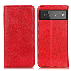 Coque Portefeuille Livre Cuir Etui Clapet K01Z pour Google Pixel 6 5G Rouge