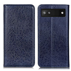 Coque Portefeuille Livre Cuir Etui Clapet K01Z pour Google Pixel 6a 5G Bleu