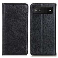 Coque Portefeuille Livre Cuir Etui Clapet K01Z pour Google Pixel 6a 5G Noir