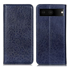 Coque Portefeuille Livre Cuir Etui Clapet K01Z pour Google Pixel 7 5G Bleu