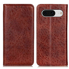 Coque Portefeuille Livre Cuir Etui Clapet K01Z pour Google Pixel 8 5G Marron