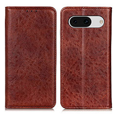 Coque Portefeuille Livre Cuir Etui Clapet K01Z pour Google Pixel 8a 5G Marron