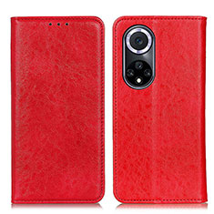 Coque Portefeuille Livre Cuir Etui Clapet K01Z pour Huawei Honor 50 5G Rouge