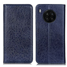 Coque Portefeuille Livre Cuir Etui Clapet K01Z pour Huawei Honor 50 Lite Bleu