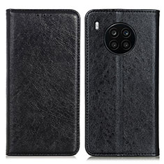 Coque Portefeuille Livre Cuir Etui Clapet K01Z pour Huawei Honor 50 Lite Noir