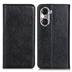 Coque Portefeuille Livre Cuir Etui Clapet K01Z pour Huawei Honor 60 5G Noir