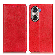 Coque Portefeuille Livre Cuir Etui Clapet K01Z pour Huawei Honor 60 5G Rouge