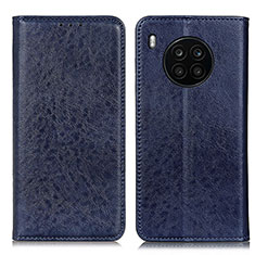 Coque Portefeuille Livre Cuir Etui Clapet K01Z pour Huawei Nova 8i Bleu