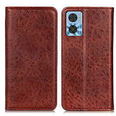 Coque Portefeuille Livre Cuir Etui Clapet K01Z pour Motorola Moto E22 Marron