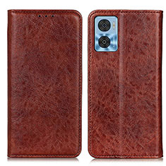 Coque Portefeuille Livre Cuir Etui Clapet K01Z pour Motorola Moto E22i Marron