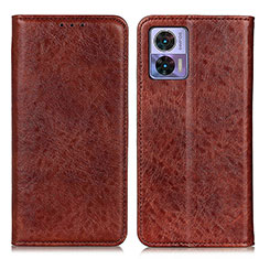 Coque Portefeuille Livre Cuir Etui Clapet K01Z pour Motorola Moto Edge 30 Lite 5G Marron