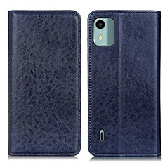 Coque Portefeuille Livre Cuir Etui Clapet K01Z pour Nokia C12 Bleu