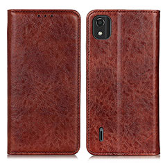 Coque Portefeuille Livre Cuir Etui Clapet K01Z pour Nokia C2 2nd Edition Marron