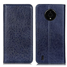 Coque Portefeuille Livre Cuir Etui Clapet K01Z pour Nokia C200 Bleu