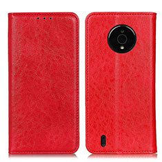 Coque Portefeuille Livre Cuir Etui Clapet K01Z pour Nokia C200 Rouge