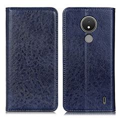 Coque Portefeuille Livre Cuir Etui Clapet K01Z pour Nokia C21 Bleu