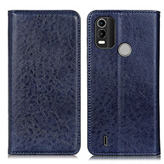 Coque Portefeuille Livre Cuir Etui Clapet K01Z pour Nokia C21 Plus Bleu