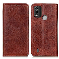 Coque Portefeuille Livre Cuir Etui Clapet K01Z pour Nokia C21 Plus Marron