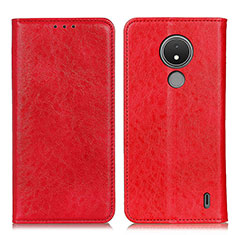 Coque Portefeuille Livre Cuir Etui Clapet K01Z pour Nokia C21 Rouge