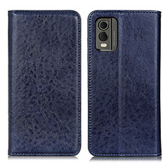 Coque Portefeuille Livre Cuir Etui Clapet K01Z pour Nokia C210 Bleu