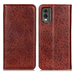 Coque Portefeuille Livre Cuir Etui Clapet K01Z pour Nokia C210 Marron