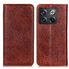 Coque Portefeuille Livre Cuir Etui Clapet K01Z pour OnePlus 10T 5G Marron