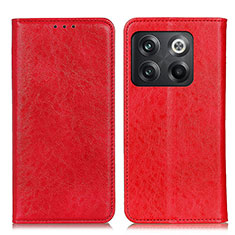 Coque Portefeuille Livre Cuir Etui Clapet K01Z pour OnePlus 10T 5G Rouge