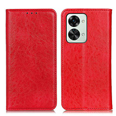 Coque Portefeuille Livre Cuir Etui Clapet K01Z pour OnePlus Nord 2T 5G Rouge