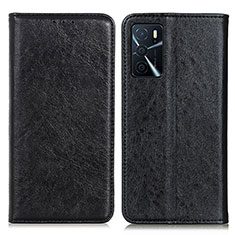 Coque Portefeuille Livre Cuir Etui Clapet K01Z pour Oppo A16s Noir