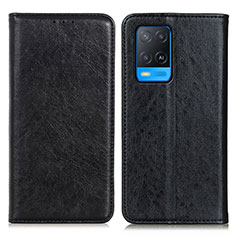 Coque Portefeuille Livre Cuir Etui Clapet K01Z pour Oppo A54 4G Noir