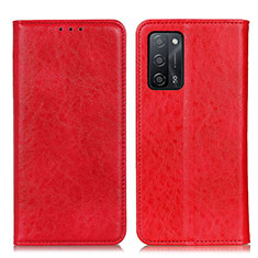 Coque Portefeuille Livre Cuir Etui Clapet K01Z pour Oppo A55 5G Rouge